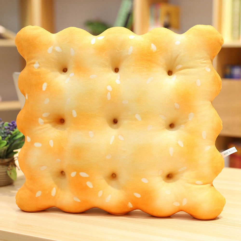 Cuscino per biscotti artificiali da 40 cm, sedia giocattolo in peluche, cuscino per dormire, cuscino per divano da ufficio, bambola, invia ai bambini, compleanno, regalo di Natale: YELLOW