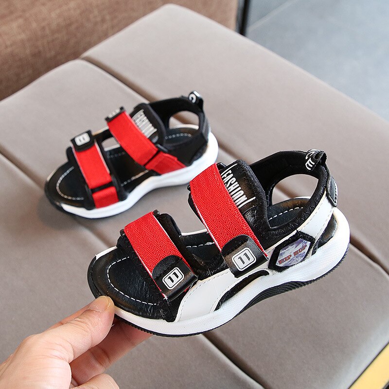 Maat 21-30 Baby Peuter Sandalen Jongens Ademend Toevallige Sandalen Meisjes Antislip Schoenen Kinderen Lichtgewicht-Wear slip Schoenen: Rood / 30