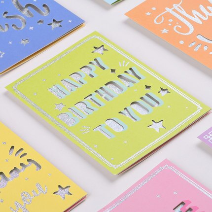 Happy Birthday Card For You Glitter Silver Thank You Card