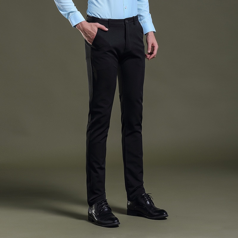 Pantalones de vestir negros para hombre, pantalones formales ajustados para boda, pantalones de vestir negros para hombre, pantalones de vestir casuales para negocios, pantalones de vestir para hombre, perfume masculino