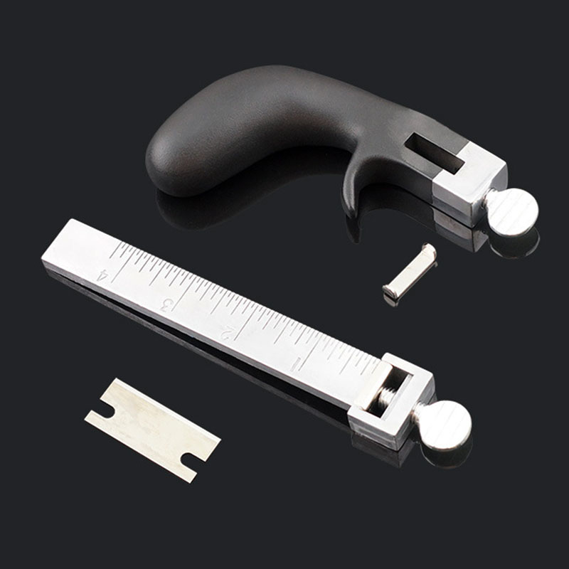Leather DIY Hand Cutting Leather Strap Cutter Adjustable Draw Gauge Leathercraft Strip Belt Tools Leather Cut Tool