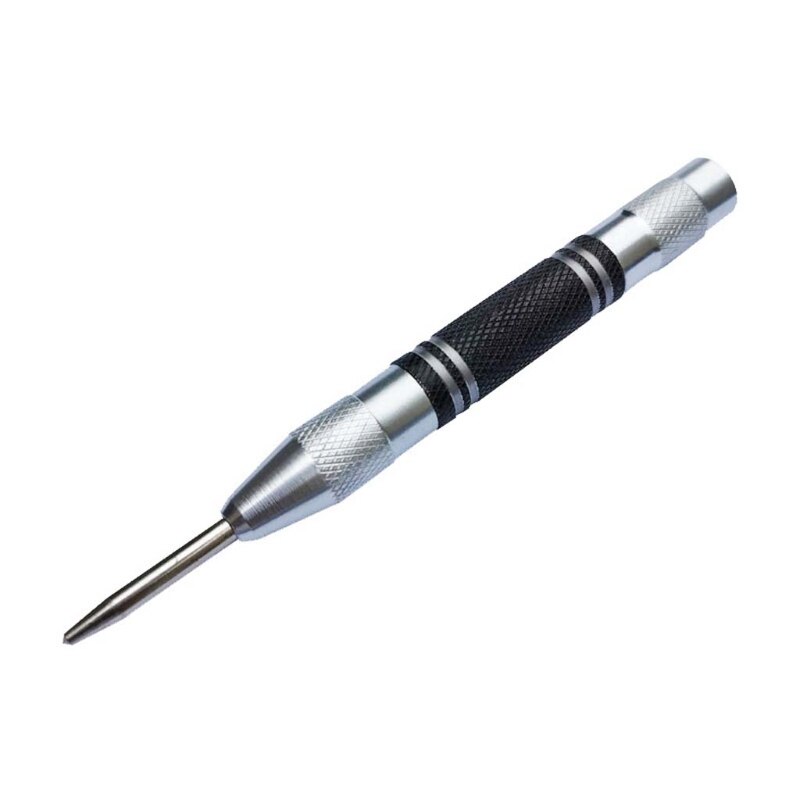 Heavy Duty Automatic Center Pin Punch Loaded Marking Holes Wood Press Dent Marker Woodwork Tool Drill Bit