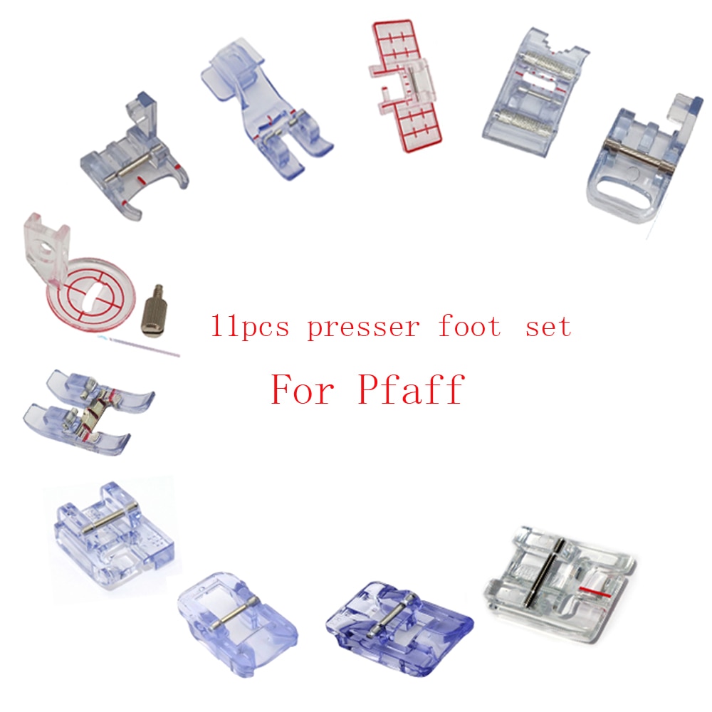 11 Pcs Naaivoet Set Voor Pfaff Naaimachine Join & Fold Rand Voet Roller Naaivoet Piping Voet Gear PFP-011