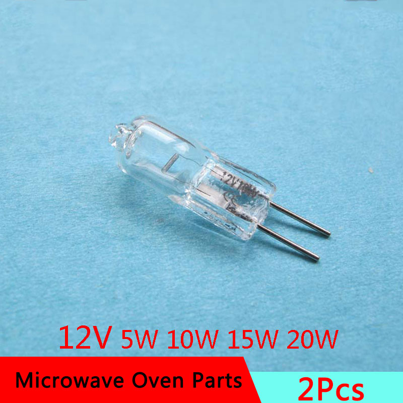 Bombilla halógena para horno microondas, 12V, 5W, 10W, 15W, 20W, G4, lote de 2 unidades