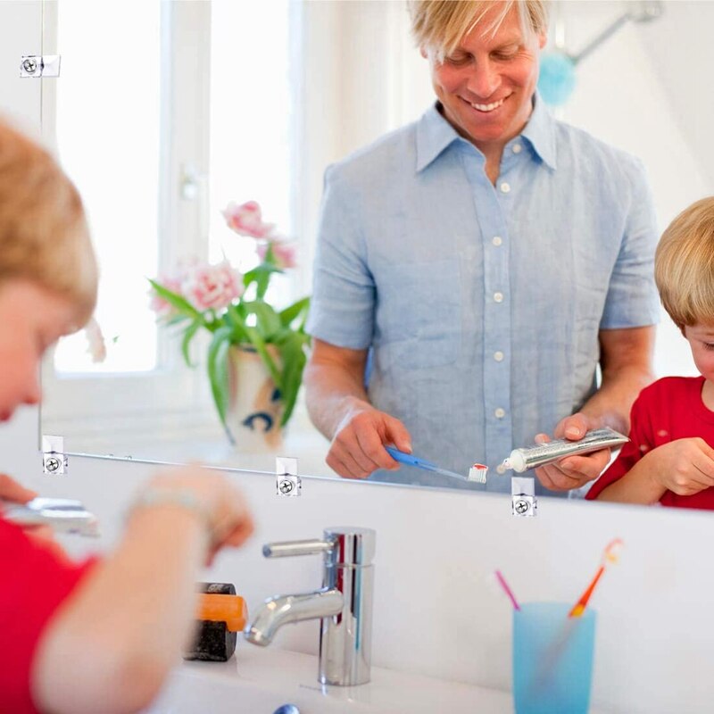 22 Sets Van Spiegel Houder Clips Kit Crystal Clear Plastic Spiegel Clip Spiegel Houder Clips Glas Retainer Clips Kit