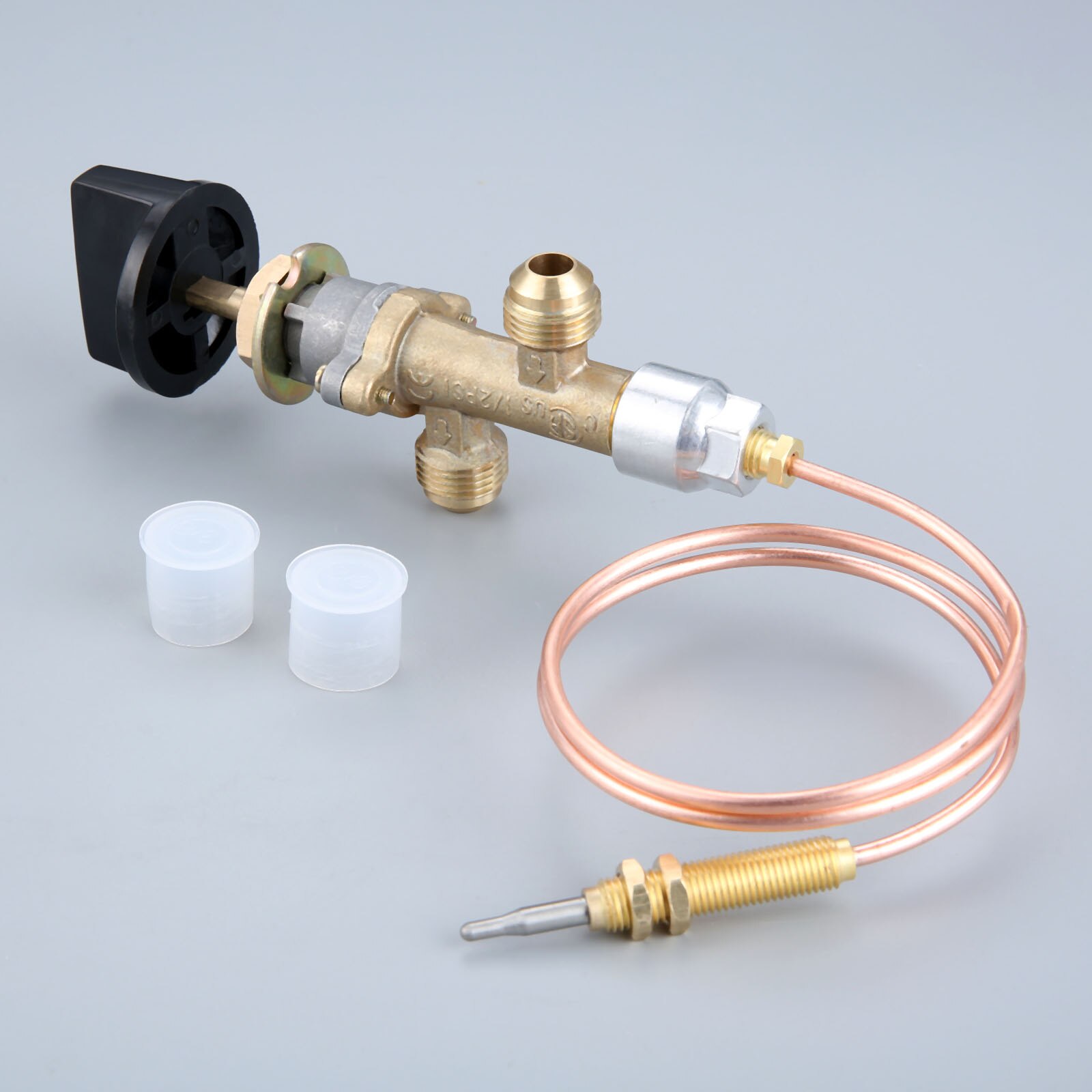 Low Pressure LPG Propane Gas Fireplace Fire Pit Control Valve with Thermocouple Knob Switch for Gas Grill, Heater, Fire Pit