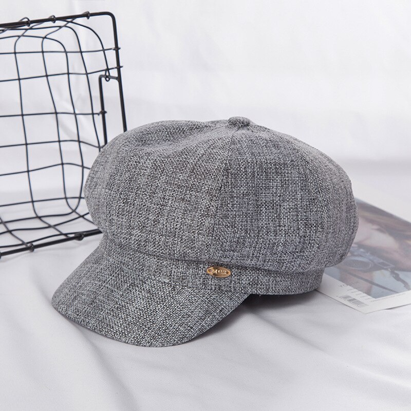 style eight-angle-cap women's England style retro-style retro-red hat red hat Korean-style duck's cap