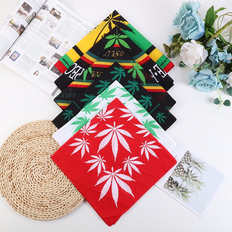 Rasta Style Reggae, foulard carré de poche en coton pour hommes, masque de sport, de cyclisme, bandeau Hip Hop
