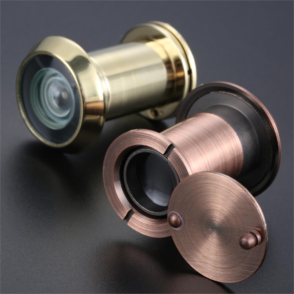 Dörrvisare 220 graders legering manipuleringsjusterbar hemsäkerhetskamera optisk glashus anti stöldöga video 16mm