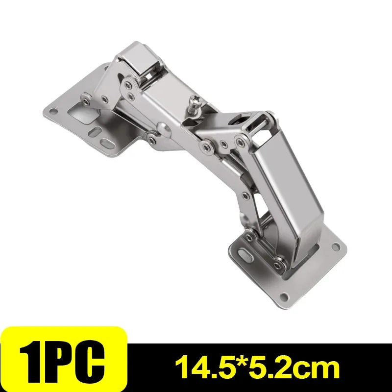 Skaphengsler 130-170 graders justerbar metallhengsel garderobe skapdør skjult hydraulisk myklukkende hengsel maskinvareverktøy: Hvit
