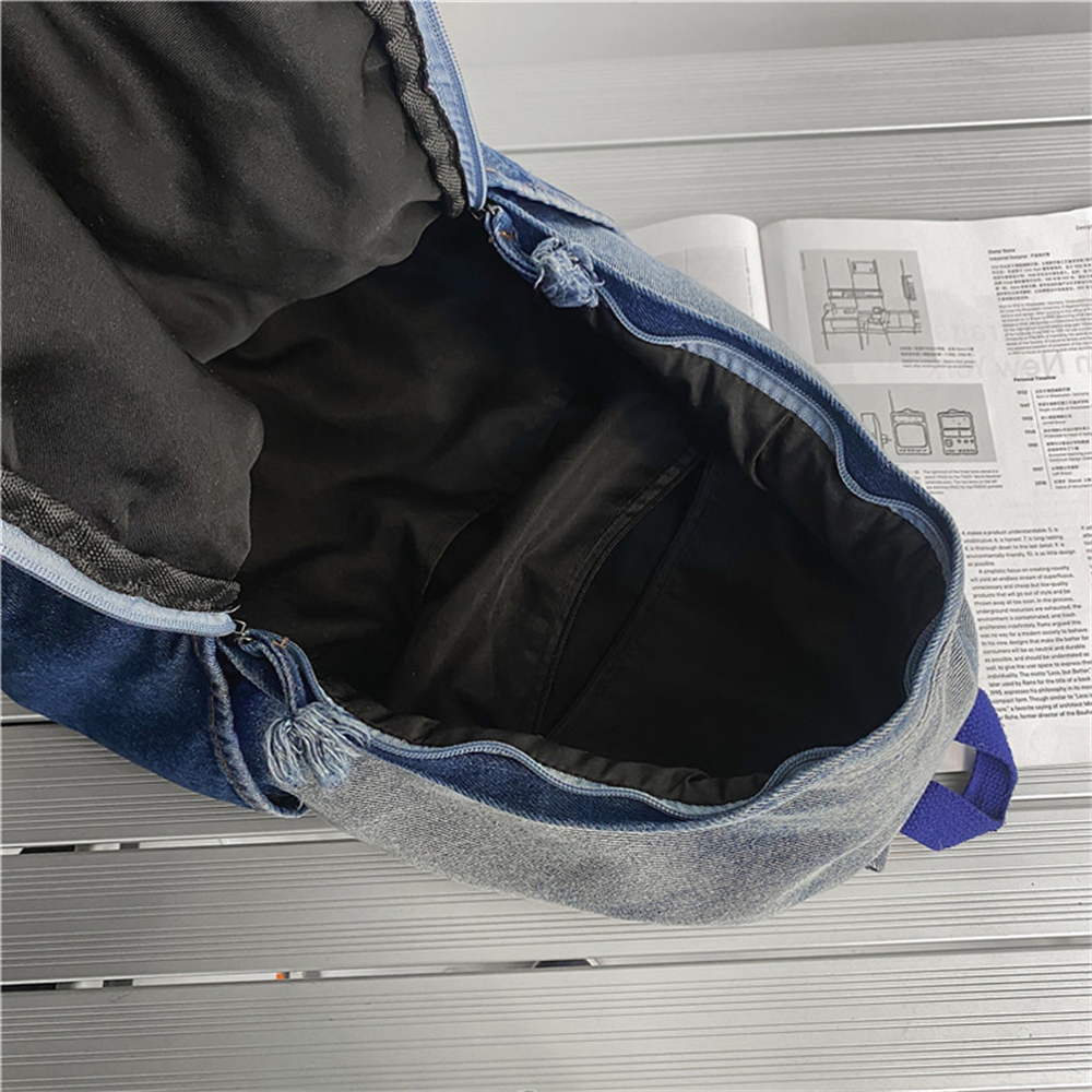 Panelled Designer New Style Ladies Backpack 2022 High Quality Denim Women Student School Bags Fashion Women's Bag Bolsa Feminina