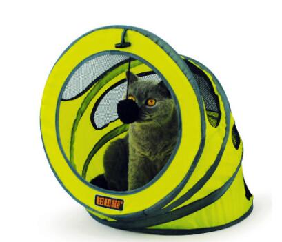 haut de gamme respirant spirale pliable chat tunnel multicolore en option chat canal chat jeux: Vert