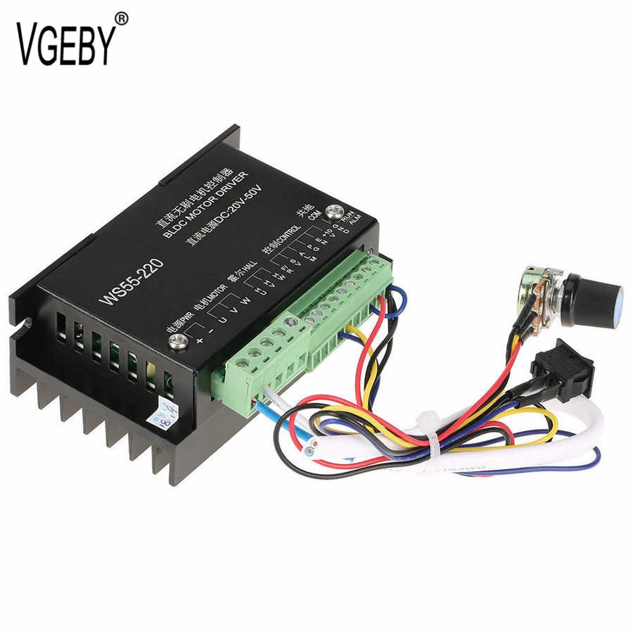 ws55 220 Driver BLDC Motor Driver DC Motor Driver DC 48V 500W CNC Brushless Spindle 3 Phase Motor Controller