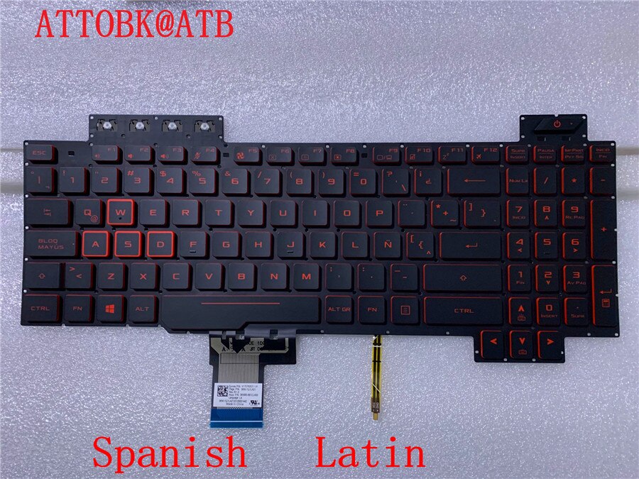 Spanish/Arabic/English Laptop Keyboard For ASUS TUF Gaming FX504 FX504GE FX504GD FX80 FX86S FX80GE FZ80 ZX80G FX86FE Backlight