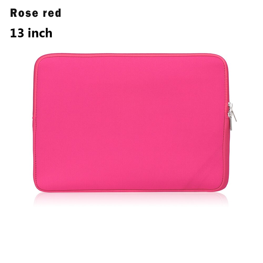 Shockproof Sleeve Case Tablet Bag Cover Protective Pouch For Apple iPad mini Air Pro 9.7 10.5 Samsung Galaxy Tab Huawei MediaPad: 13 inch Rose Red