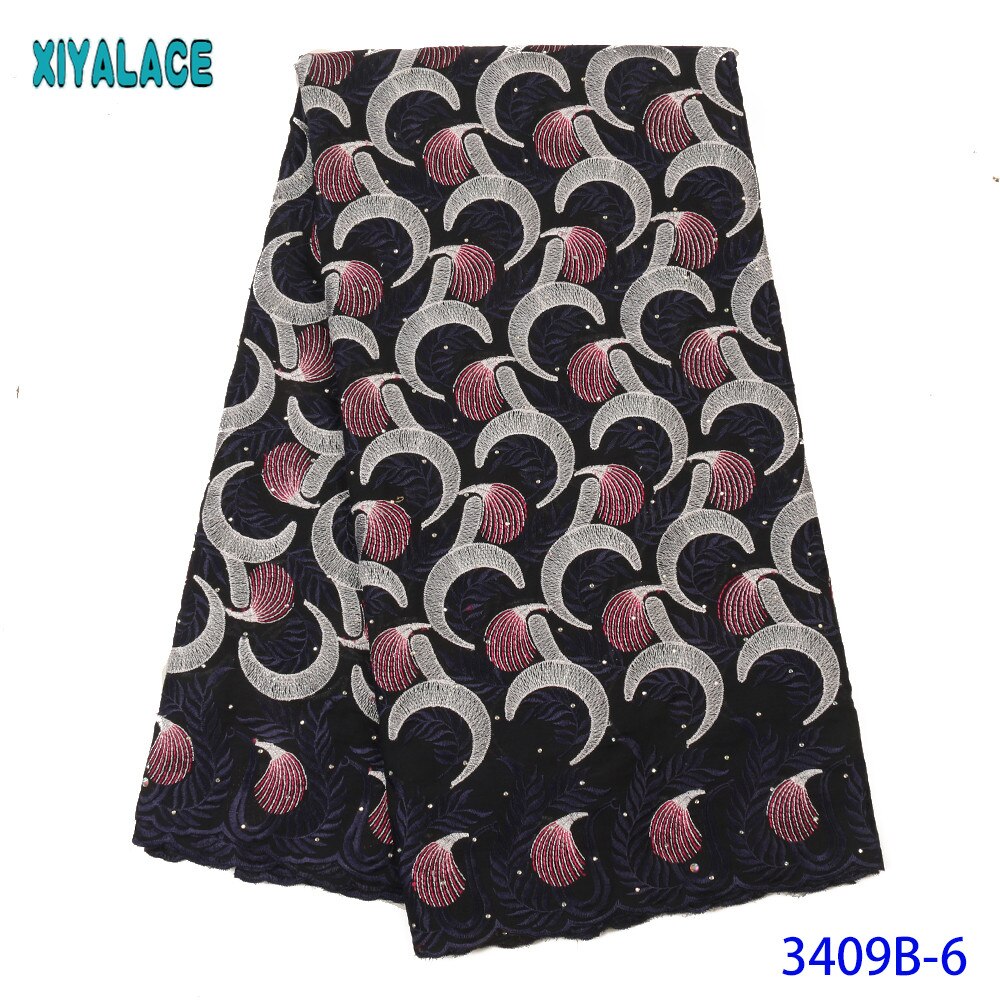 Latest Swiss Voile Lace in Switzerland Swiss Cotton Lace Embroidery Lace Fabric for Sewing Trim KS3409B: Picture 6