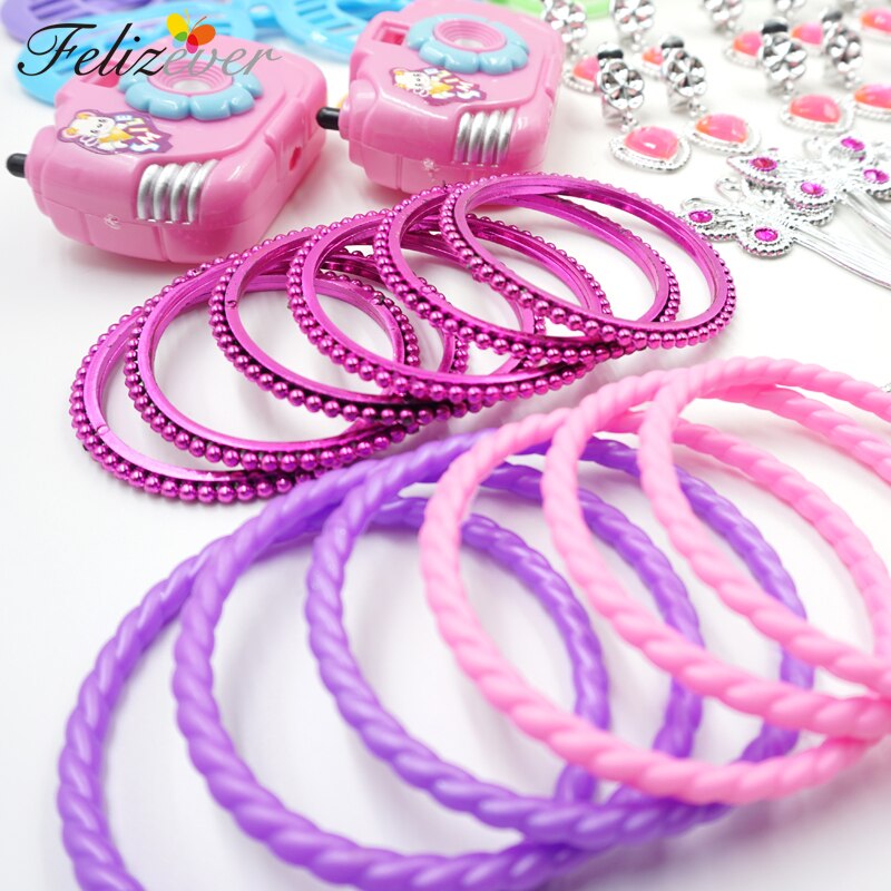 72PCS Princess Pretend Play Set Kids Themed Party Dress-up Costume Jewelry for Girl's Birthday Party Favors Party Supplies
