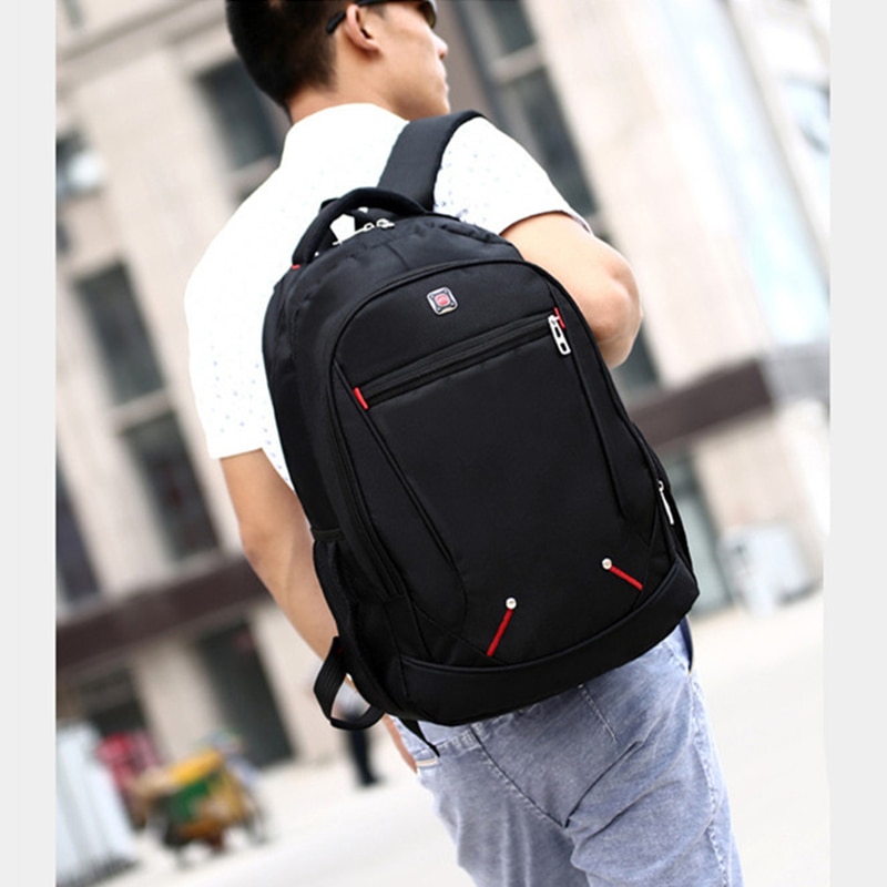 JODIMITTY grande capacité étudiant cartable décontracté couleur unie matériel Oxford homme sac à dos multi-fonctionnel Simple sac