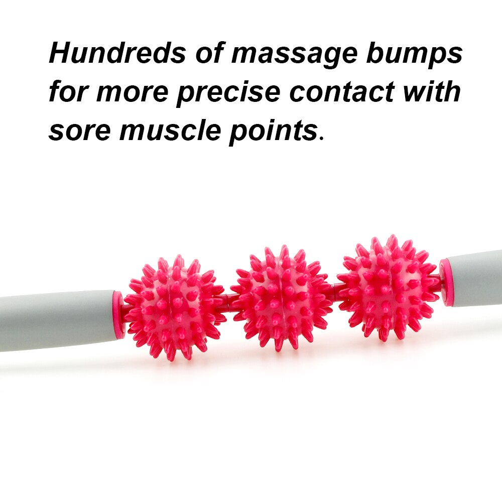 Massage Roller Stick Muscle Body Massage Relax Tool Muscle Roller Sticks With Point Spiky Ball Release Pain Leg ,Neck & Back