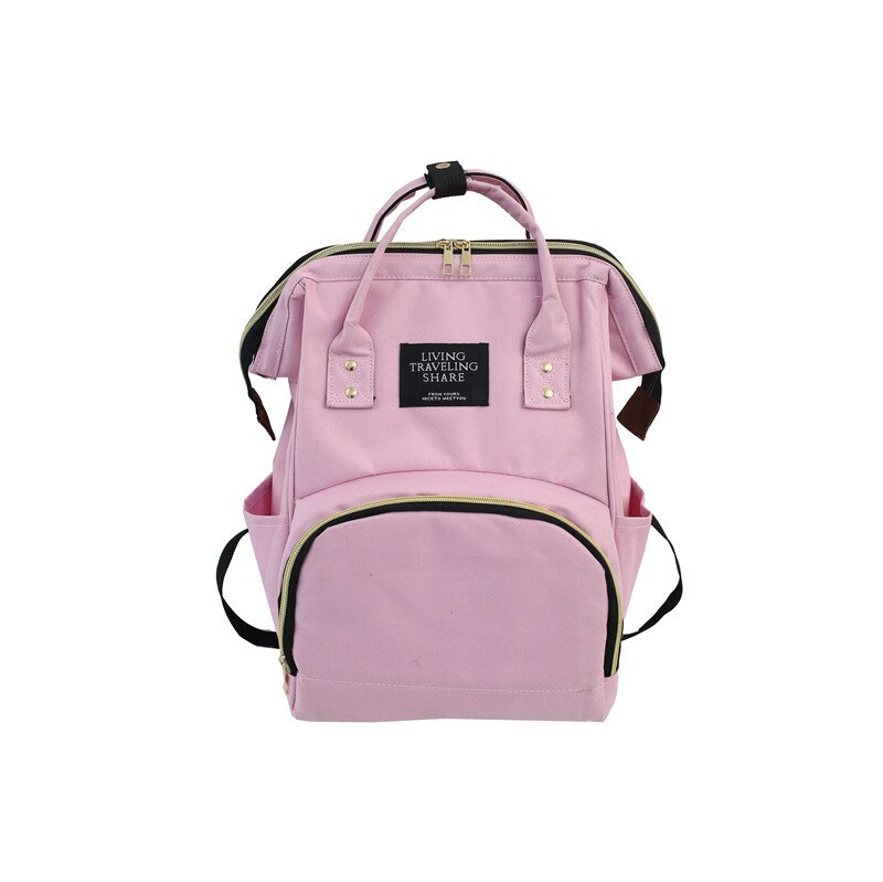 Luiertas Moeder En Baby Luiertas Stijl Mode Grote Capaciteit Multifunctionele Hand Rugzak: Pink Color