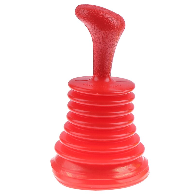 Familie gootsteen afvoer pijpleiding baggermachine beker zuiger gootsteen afvoer reinigers zuig toilet borstel zuignappen toilet ontstopper: Rood