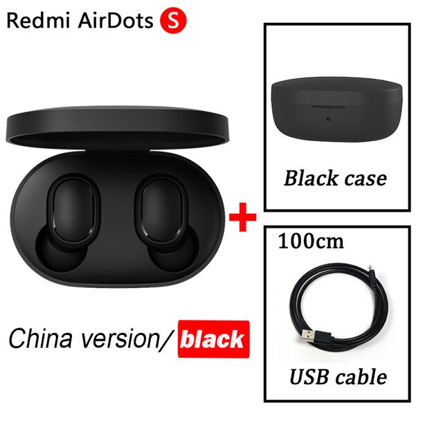 Auriculares inalámbricos xiaomi airdots 2 tws Redmi Airdots s TWS Bluetooth 5,0 con reducción de ruido: Airdots S Black Case