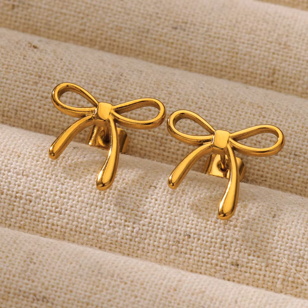 Geometric Flower Stainless Steel Earrings Women Sweet Sunflower Star Gold Color Ear Piercing Jewelry Wedding Accessories: BRASS PLATED