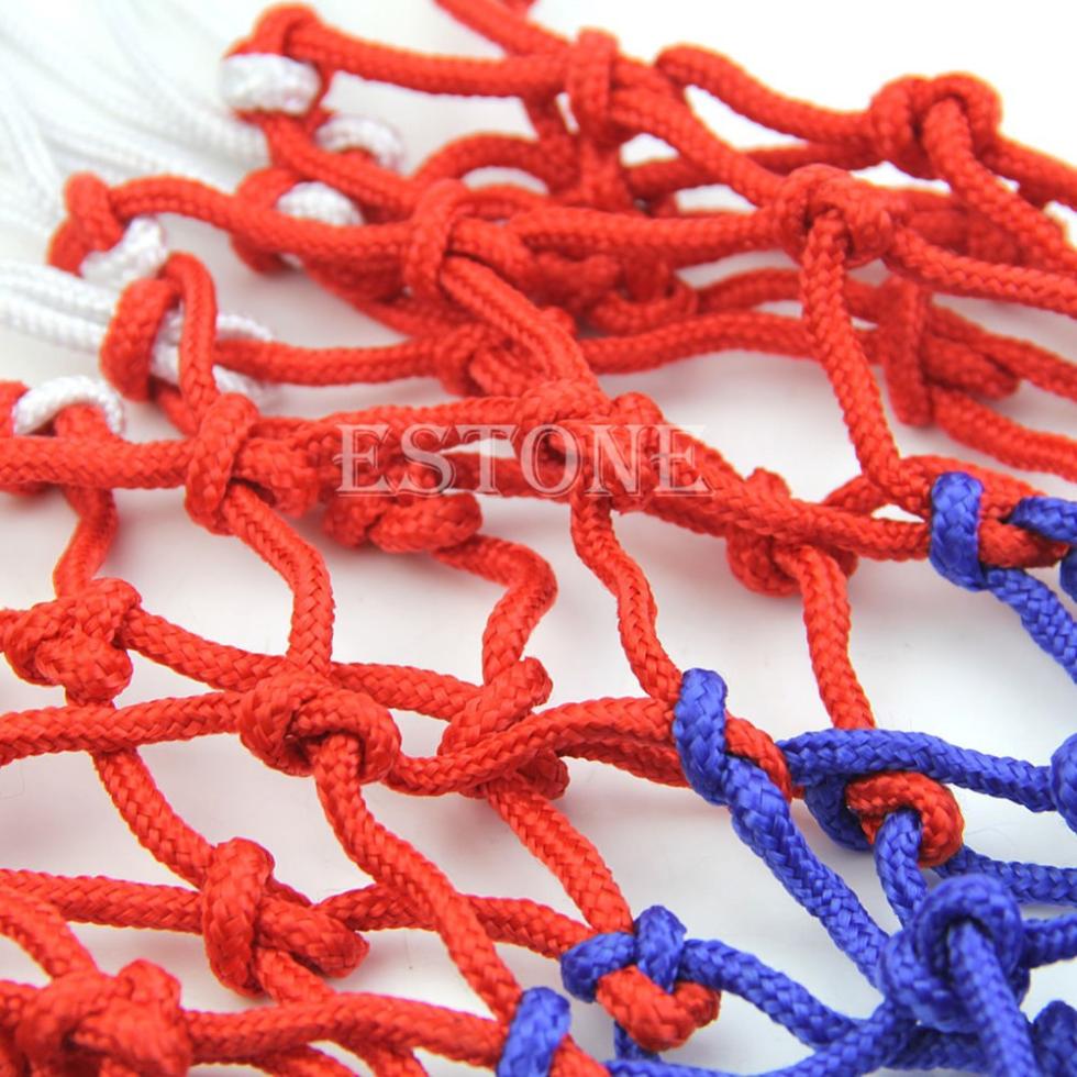 Standard Red/White/Blue Nylon Basketball Netball Goal Hoop Net Netting Sports