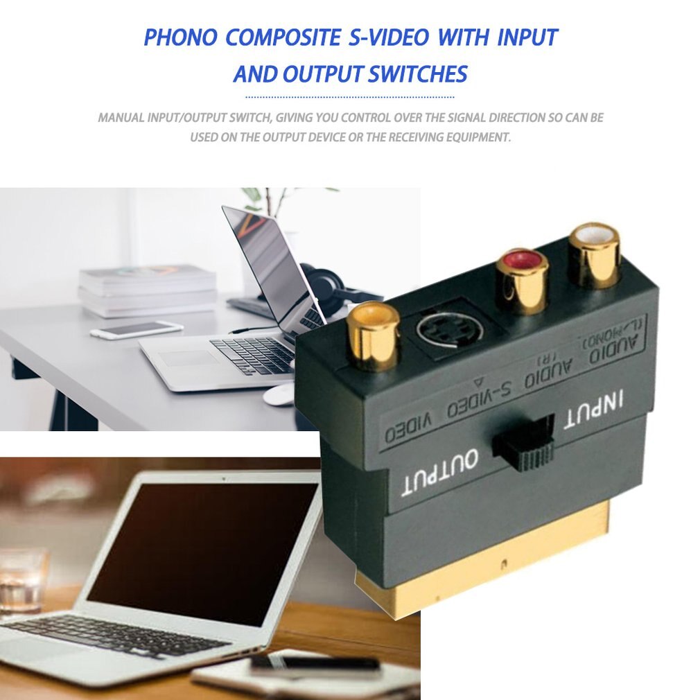 Scart Adapter Av Blok S-Video Rca 18Cm X 10Cm X 3Cm (7.09in X 3.94in X 1.18in) mannelijke-Vrouwelijke Speakon Onleny Stuk