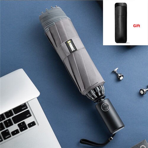 Xiaomi Zuodu Reflektierende Regenschirm männer Automatische Regenschirm Lampe Umge Weibliche sonnig Regen Klapp Automatische UV Großen Regenschirm: Nein LED grau