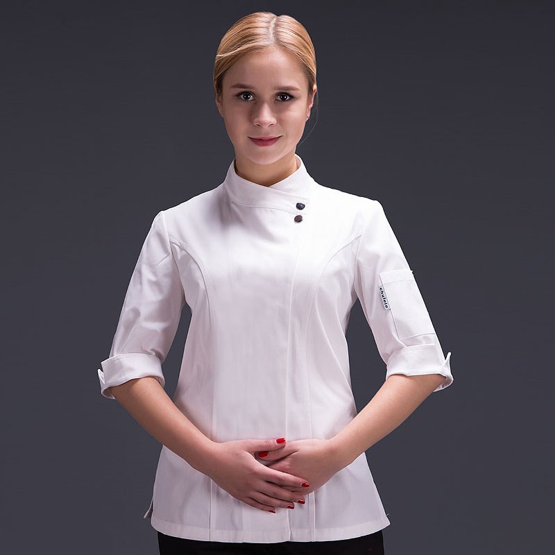 food chef kitchen jacket white Hotel Uniform summer restaurant Waiter Workwear Clothing women's kitchen jacket