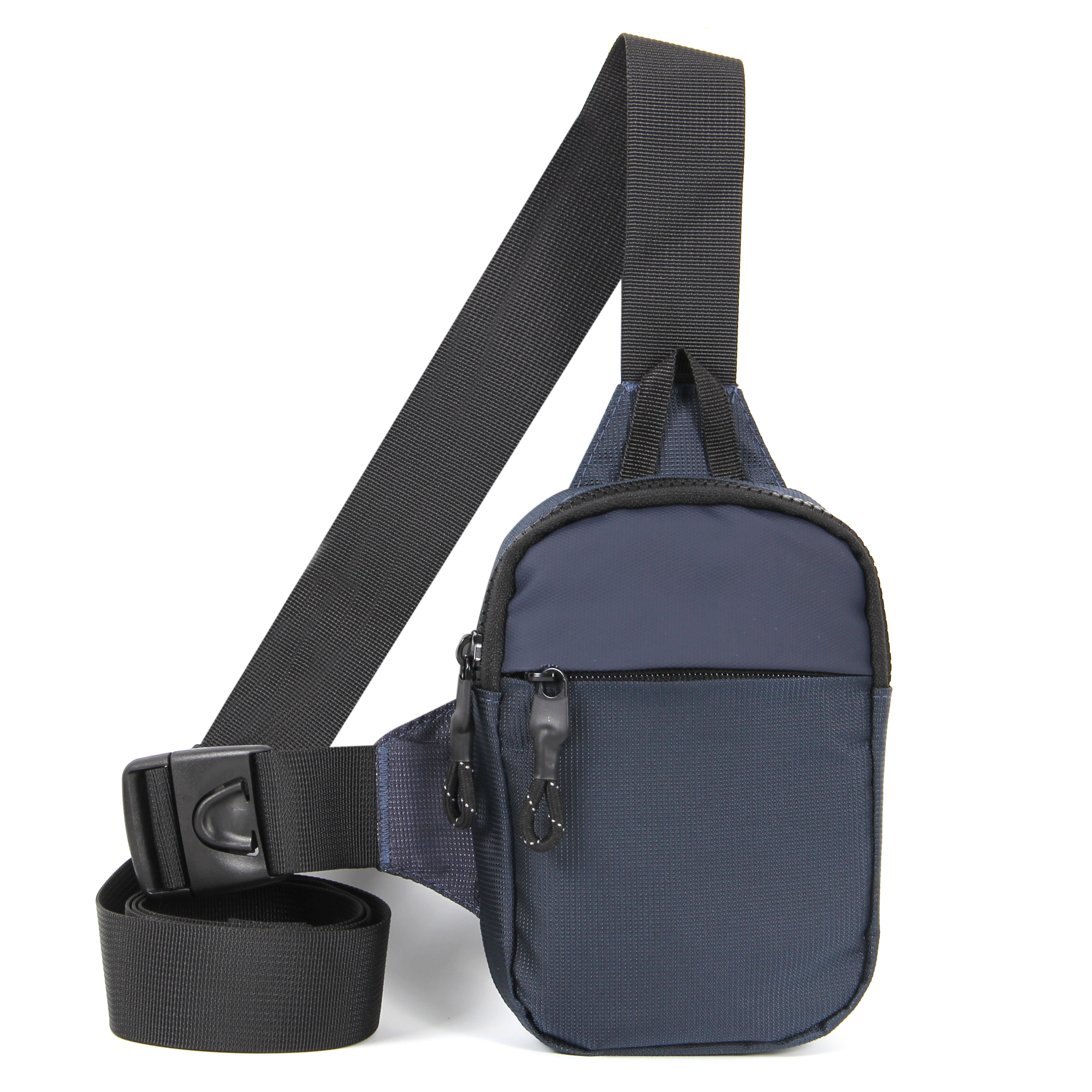 sportborsttas Ultrakleine mobiele telefoon Messenger Bag Heuptas Multifunctionele handbagage voor heren: M / Deep Blue