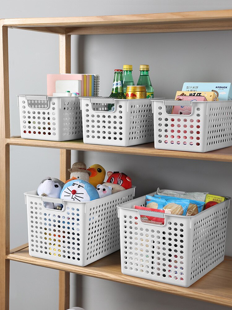 JOYBOS – panier de rangement pour divers articles, panier de rangement en plastique, panier de bain, Table de cuisine, organisateur rectangulaire, boîte de rangement de jouets, QC2