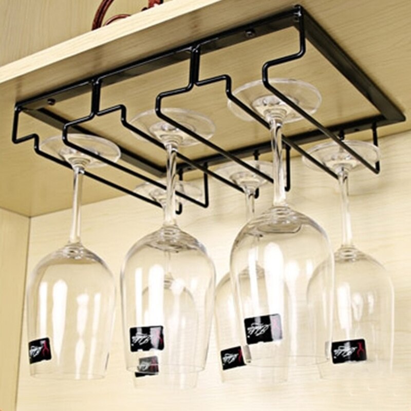 Right-angle upside-down wine glass holder Kitchen upside-down glass holder Home wine cabinet bar hanging cup holder: 02