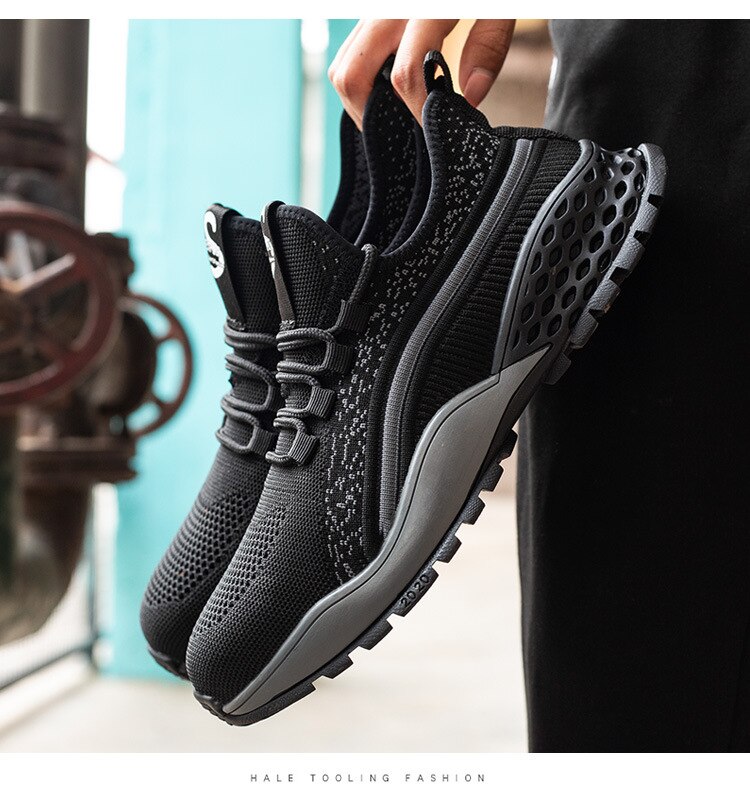 Dropshipping niezniszczalne obuwie robocze męskie i damskie stalowe Toe Air buty ochronne odporne na przebicie robocze trampki oddychające buty