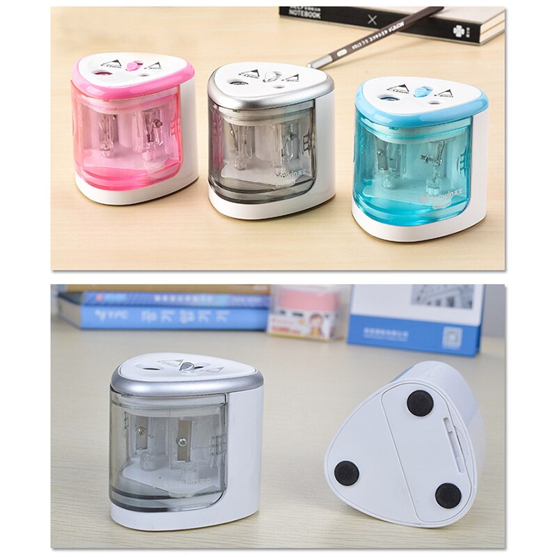Electric Pencil Sharpener Portable Double Hole for Student Classroom Home Office MU8669
