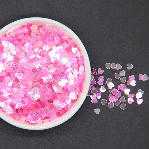 Ultra Dunne Glitter Sequin 3mm 4mm Hart Losse Pailletten Pailetten Nail Art Manicure Naaien Bruiloft Decoratie Accessoires 10g: rose red