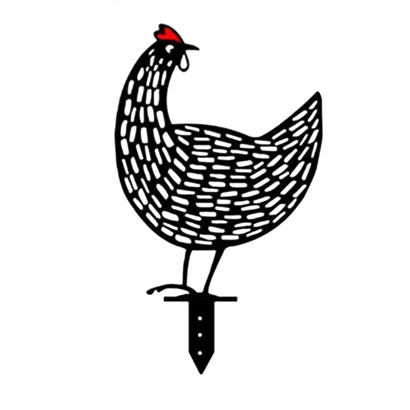 Gallo silueta Animal decoración de sombra de pelo estaca jardín jardinería decorar U90A: 5