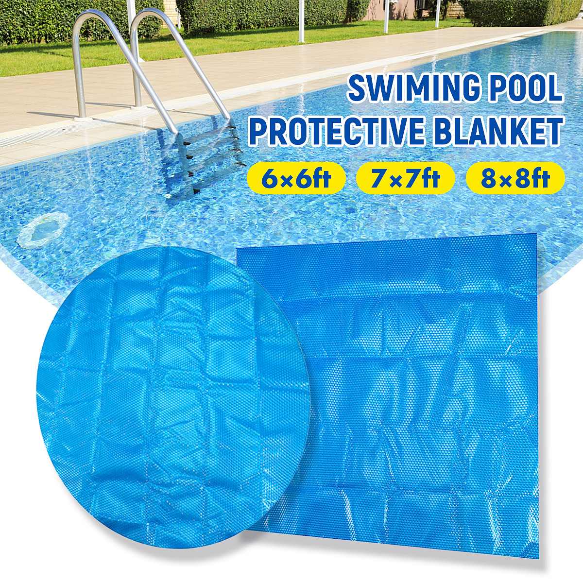 Zwembad Cover 1.8*1.8 m/2.1x2.1 m/2.4x2.4 m Vierkante/Ronde solar Zwembad Bad Cover 400m Outdoor Bubble Deken Accessoires