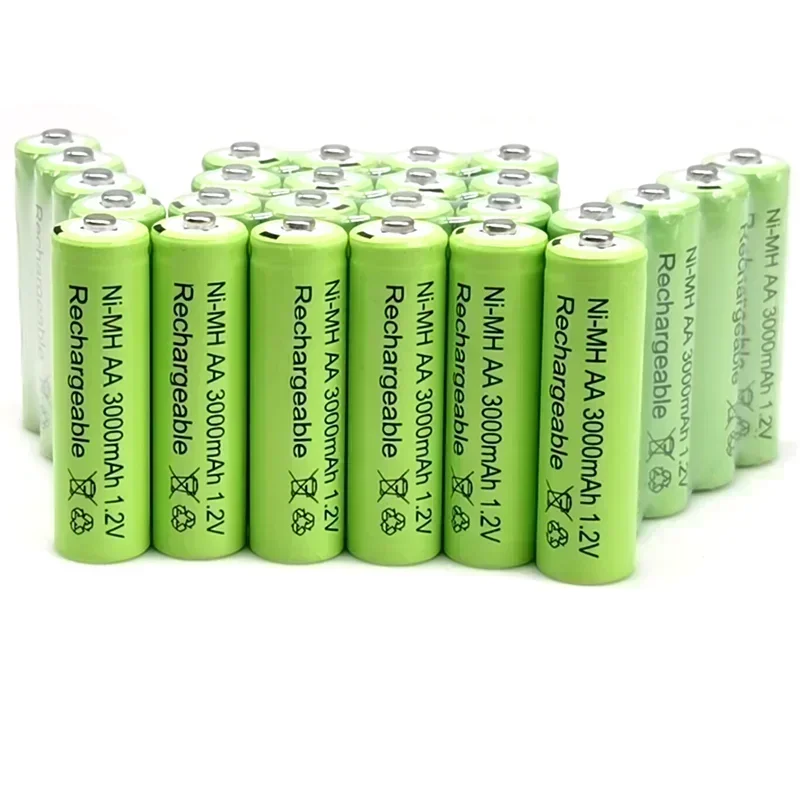 2025 neAA 1,2 V3000mAh Ni-MH 1,2 V baterías batería recargable verde lámpara Solar de jardín linterna LED lámpara linterna