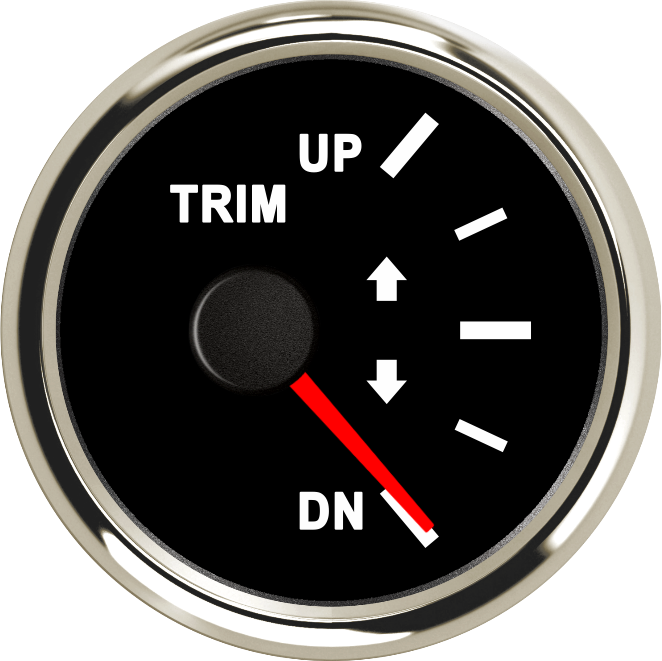 52mm up dn trim mätare 0-190 ohm båt trim mätare marin trim tilt indikator för inombords utombordsmotor bil motorcykel trim mätare: 800-00084