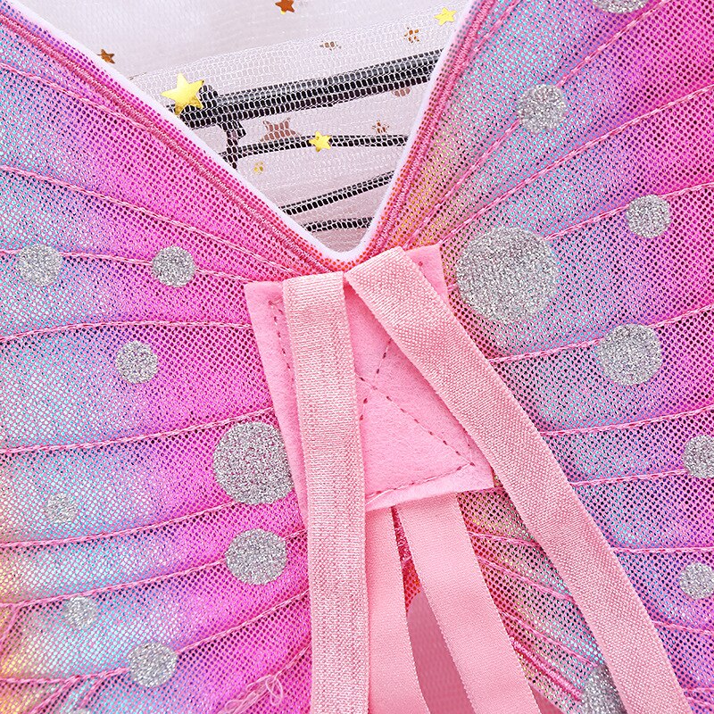 Girl Rianbow Butterfly Wings Kids Unicorn Costume Accessories Children Baby Halloween Party Angel Flying Wing