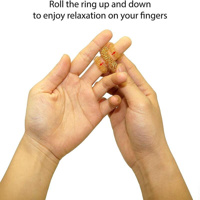 Mini Spring Finger Massager Tool Ring Pain Relief Stress Decompression Weight Lose Nolvelty For Adults Finger Toys Hand Rel F4X4