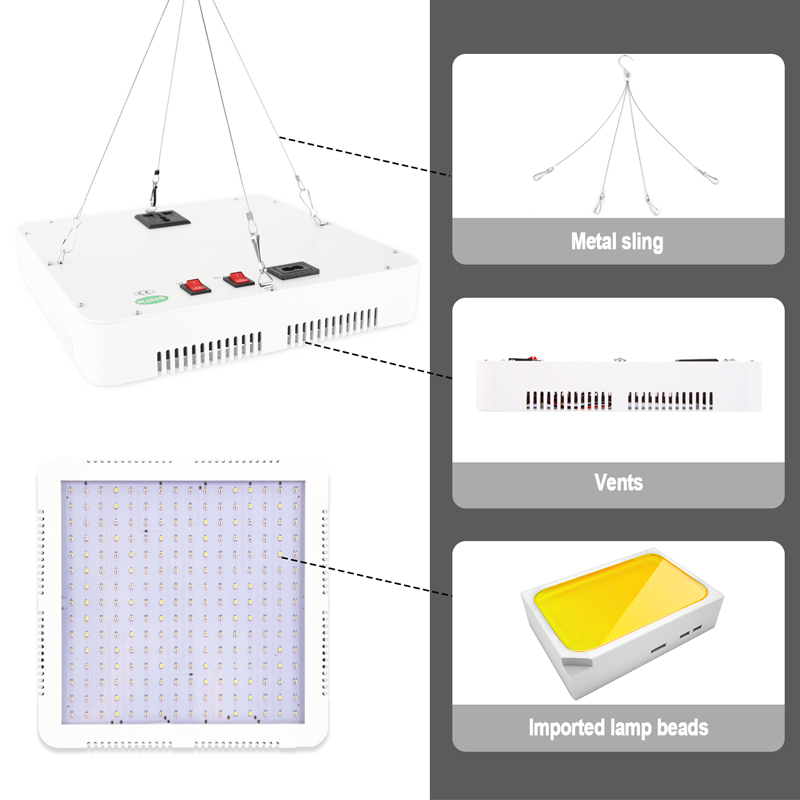 1000W Led Grow Light Full Spectrum 2835 Leds Chip Phyto Lamp 265V Indoor Cultivation IR UV Phytolamp For Seedling And Blooming