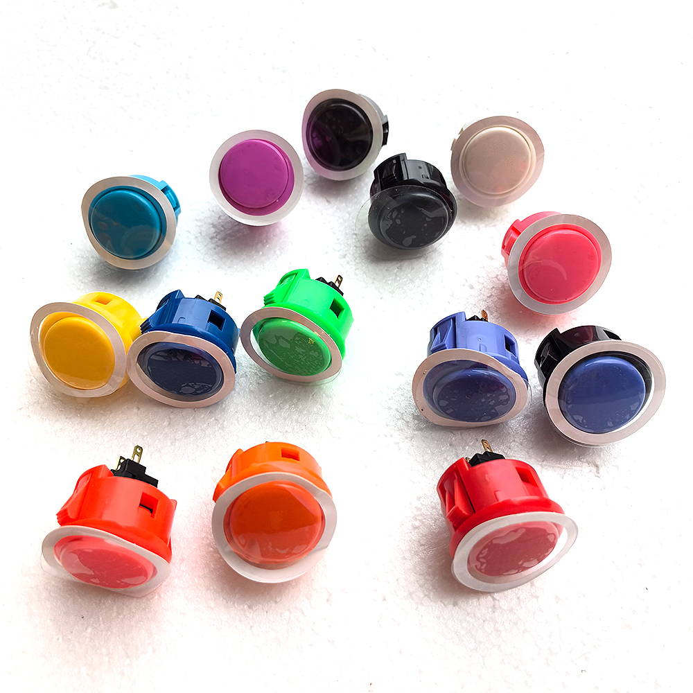 Japan Original SANWA Push Button OBSF 30mm 24mm Coin Neo Geo Board Box Arcade Game Machine Hitbox Controller Joystick DIY Parts