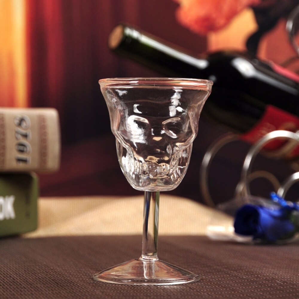 1 stuk wijnglas bier wijnbeker fles glas schedel rode wijn tumbler glazen bekers herbruikbare transparante vruchtensap bierbeker