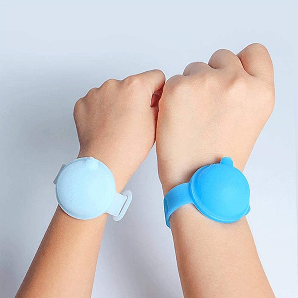 Bracelet en Silicone, bouteille de soin, montre, désinfectant pour les mains, conteneur avec distributeur de désinfectant pour les mains