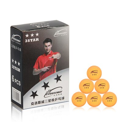 6 teile/paket 3-Stern 40mm 2,7g Tischtennis Bälle Klingeln pong Ball Weiß Orange Tischtennis Ball Amateur erweiterte Ausbildung Ball: Orange