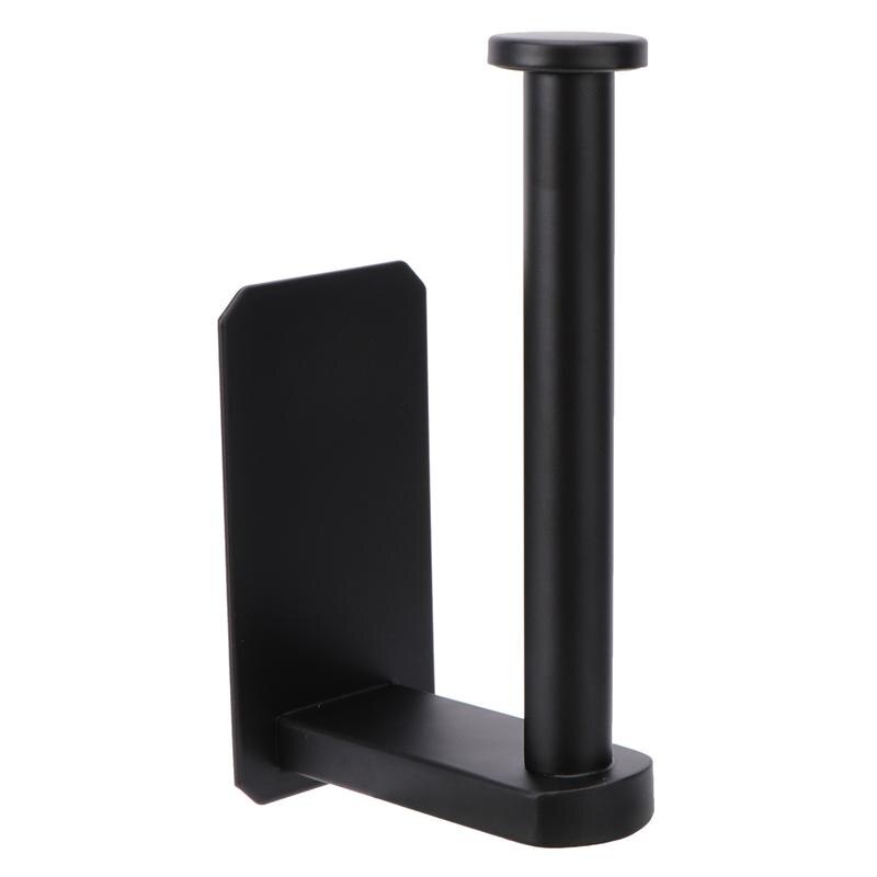 No Holes Roll Paper Holder Stainless Steel Paper Towel Rack Tissue Holder Toilet Paper Stand For Bathroom Storage Rack: 13.5x9.5x7.5cm