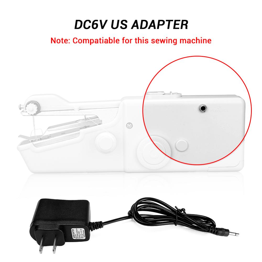 EU/US Plug DC6V Adapter & USB Cable Only For Mini Handheld Sewing Machine